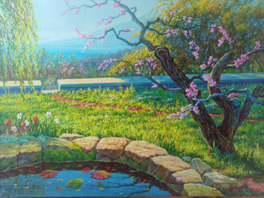 Картина под названием "Old peach" - Георгий Триль, Подлинное произведение искусства, Масло Установлен на Деревянная рама для…
