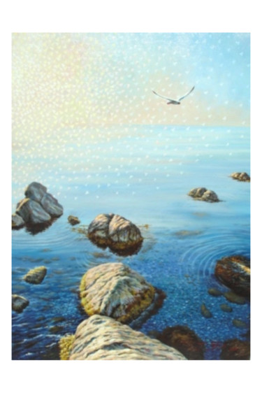 Картина под названием "Камни" - Георгий Триль, Подлинное произведение искусства, Масло Установлен на Деревянная рама для нос…