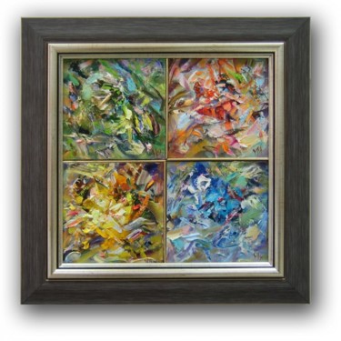 Painting titled "Four Seasons Compos…" by Gallery Yamelievi Yameliev, Original Artwork