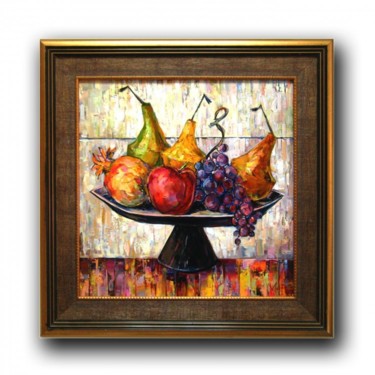 Painting titled "Fruit plate" by Gallery Yamelievi Yameliev, Original Artwork