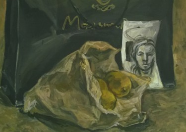 Картина под названием "Still Life with Lem…" - Vitaliya Yamnaya, Подлинное произведение искусства, Акрил