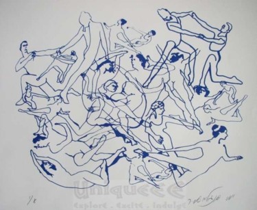 Printmaking titled "Let's Dance (3)" by Yamy Engelmeyer, Original Artwork, Other