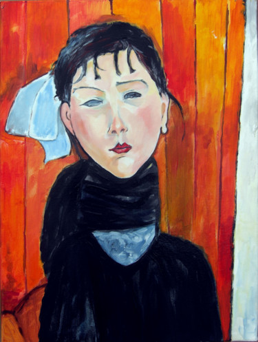 Malerei mit dem Titel "Marie petite 40x30" von Yan Bragance, Original-Kunstwerk, Acryl