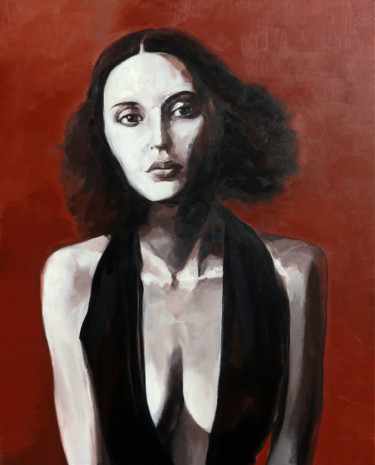 Painting titled "Elégance brune 92x7…" by Yan Bragance, Original Artwork, Acrylic Mounted on Wood Stretcher frame