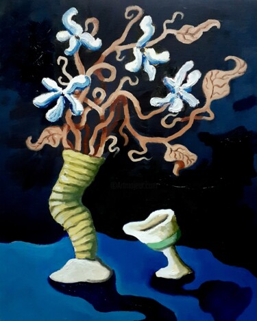 Peinture intitulée "Estudio de naturale…" par Yan Cue, Œuvre d'art originale, Huile