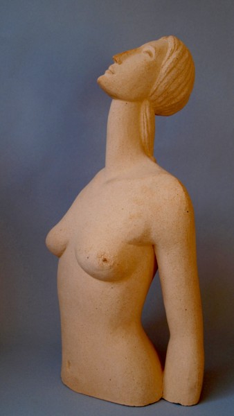 Sculpture titled "Sirène" by Yan Vita, Original Artwork, Terra cotta