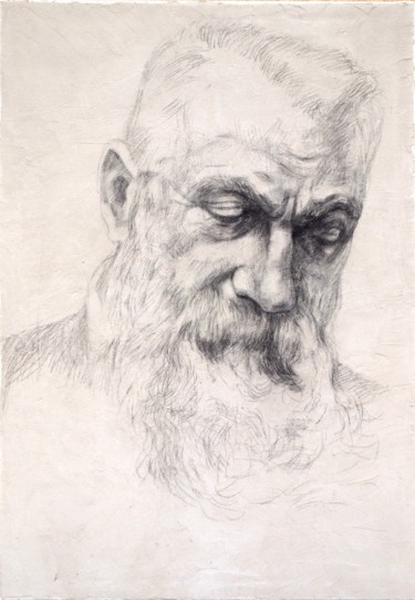 Drawing titled "Rodin" by Yan Vita, Original Artwork, Graphite