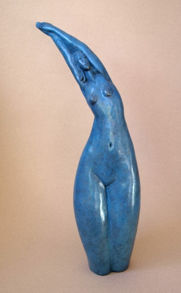 Sculpture titled "Danseuse bleue" by Yan Vita, Original Artwork, Bronze