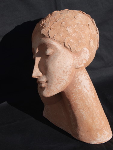 Sculptuur getiteld "Le repos" door Yan Vita, Origineel Kunstwerk, Terra cotta