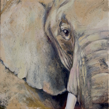 Painting titled "Elephant 5" by Yan Vita, Original Artwork, Acrylic