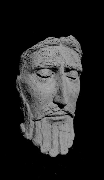 Sculpture intitulée "Face of Christ" par Yan Vita, Œuvre d'art originale, Terre cuite