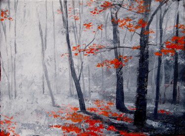 Peinture intitulée "Forêt" par Yan Vita, Œuvre d'art originale, Acrylique