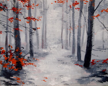 Painting titled "Forest" by Yan Vita, Original Artwork, Acrylic