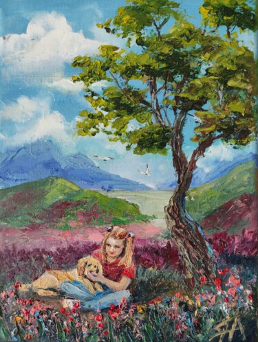 Peinture intitulée "Small oil painting…" par Yana Anemona, Œuvre d'art originale, Huile Monté sur Châssis en bois