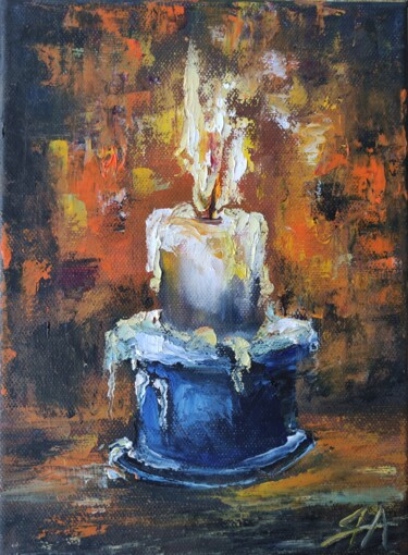 Картина под названием "Small Original Oil…" - Yana Anemona, Подлинное произведение искусства, Масло Установлен на Деревянная…