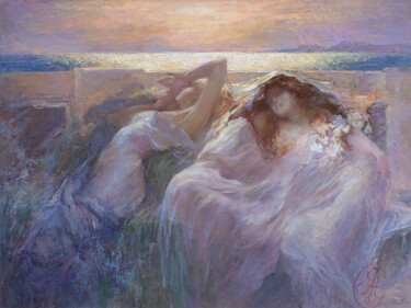 Painting titled "Midsummer Night's D…" by Yana Antonova, Original Artwork, Oil