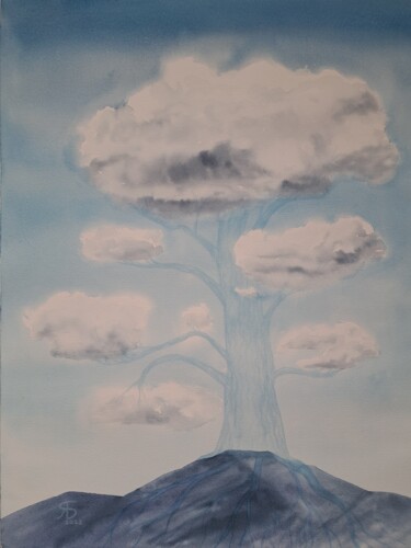Картина под названием "The tree of Life" - Yana Bila, Подлинное произведение искусства, Акварель