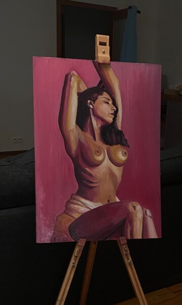 Malarstwo zatytułowany „Pink” autorstwa Yana Bo, Oryginalna praca, Olej