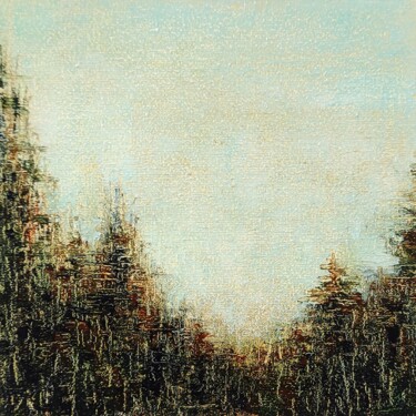 Painting titled "Etude landscape "Fo…" by Yana Dulger, Original Artwork, Oil