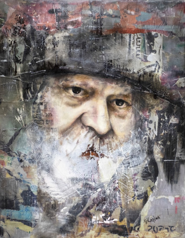 Картина под названием "Rabbi" - Yana Kaplan, Подлинное произведение искусства, Масло