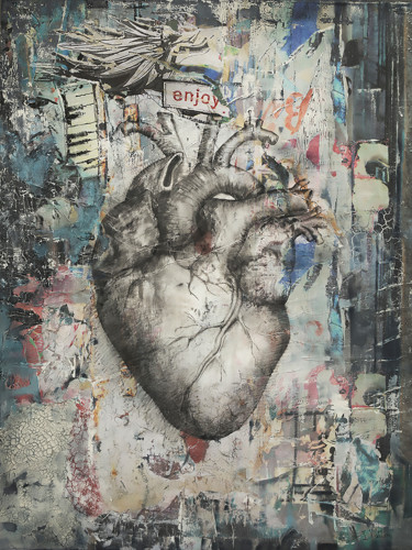 Картина под названием "Organs" - Yana Kaplan, Подлинное произведение искусства, Карандаш