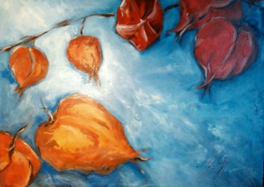 Картина под названием "Flowers 3" - Yana Sol, Подлинное произведение искусства, Масло