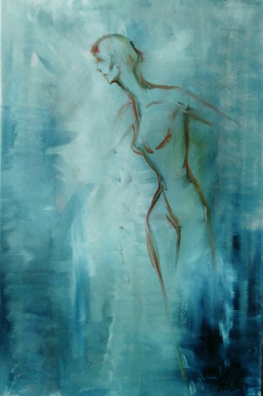 Картина под названием "Woman in dreams" - Yana Sol, Подлинное произведение искусства, Масло