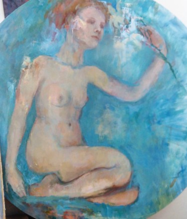 Картина под названием "Woman in dreams" - Yana Sol, Подлинное произведение искусства, Масло