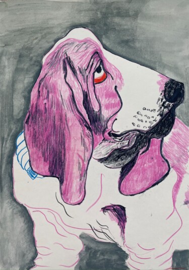 Disegno intitolato "Bussethund" da Yana Sviatkina, Opera d'arte originale, Matita