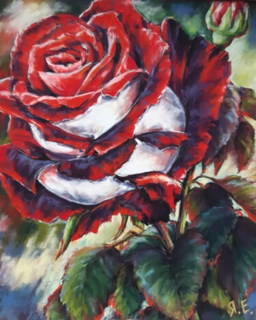 Dessin intitulée ""LA ROSE" / "THE RO…" par Yana Yeremenko, Œuvre d'art originale, Pastel