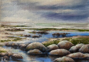 Schilderij getiteld "“LIMAN” seascape, a…" door Yana Yeremenko, Origineel Kunstwerk, Acryl