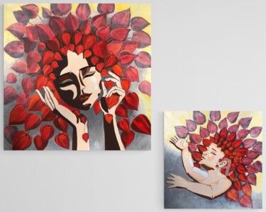 Картина под названием "Unlimited Love (Dip…" - Yana Yushkova, Подлинное произведение искусства, Акрил