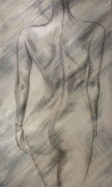 Картина под названием "Naked silence" - Yana Dengina, Подлинное произведение искусства, Акрил Установлен на Деревянная рама…