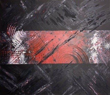 Картина под названием "red&black" - Yana Dengina, Подлинное произведение искусства, Акрил Установлен на Деревянная рама для…
