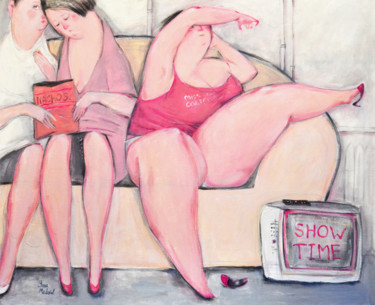 Malerei mit dem Titel "SHOW TIME" von Yana Medow, Original-Kunstwerk, Acryl