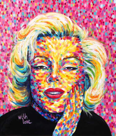 Painting titled "With love, Marilyn" by Yana Shapoval, Original Artwork, Oil