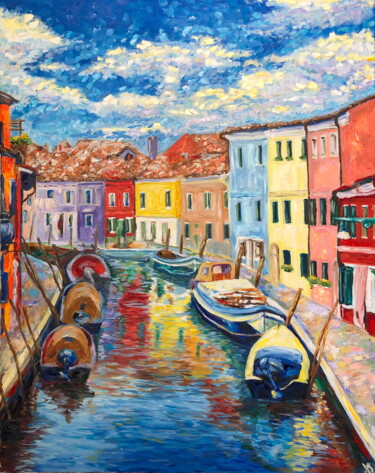 Painting titled "Sunny Italy" by Yana Shapoval, Original Artwork, Oil