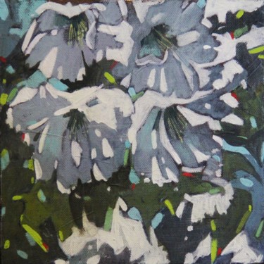 Painting titled "SMALL FLOWERS 4" by Leonova Natalia, Original Artwork, Acrylic