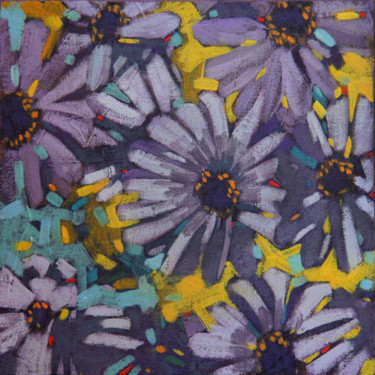 Malerei mit dem Titel "SMALL FLOWERS 3" von Leonova Natalia, Original-Kunstwerk, Acryl