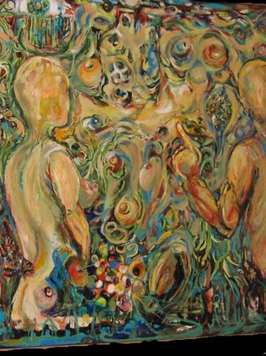 Painting titled "Aux Portes d'Eden.." by Yan D-Soloh, Original Artwork