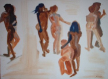 Pintura titulada "danseurs" por Yannick Gasnier, Obra de arte original