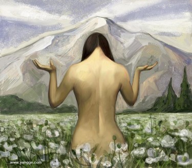 Digital Arts titled "holy mountain" by Ge Yang, Original Artwork