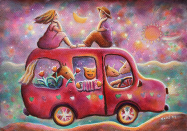 Pintura intitulada "Viaje encantado" por Yani Adrian, Obras de arte originais, Acrílico