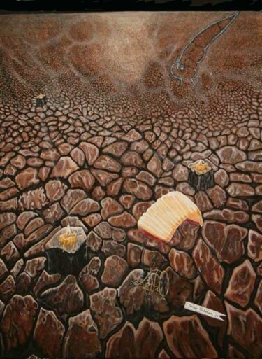 Painting titled "desert fly" by Yaniv Gutman, Original Artwork