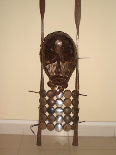 Skulptur mit dem Titel "masque3.jpg" von Ya, Original-Kunstwerk