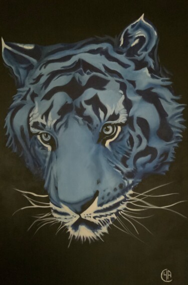 Pintura titulada "Tiger" por Yann Comtat, Obra de arte original, Acrílico