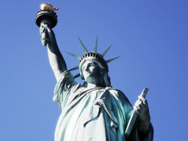 Photographie intitulée "Lady Liberty" par Yann Comtat, Œuvre d'art originale, Photographie numérique