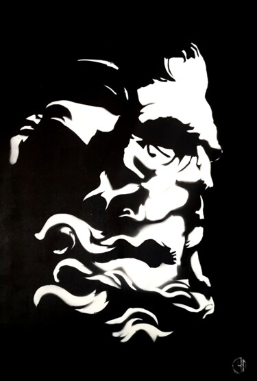 Peinture intitulée "Zeus" par Yann Comtat, Œuvre d'art originale, Acrylique
