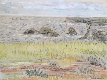 Peinture intitulée "Belle Ile près de l…" par Bobdiyann, Œuvre d'art originale, Pastel