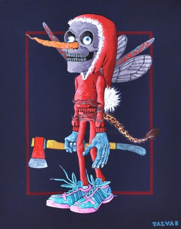 Schilderij getiteld "Merry Christmas!" door Yann Michael Talvas, Origineel Kunstwerk, Acryl